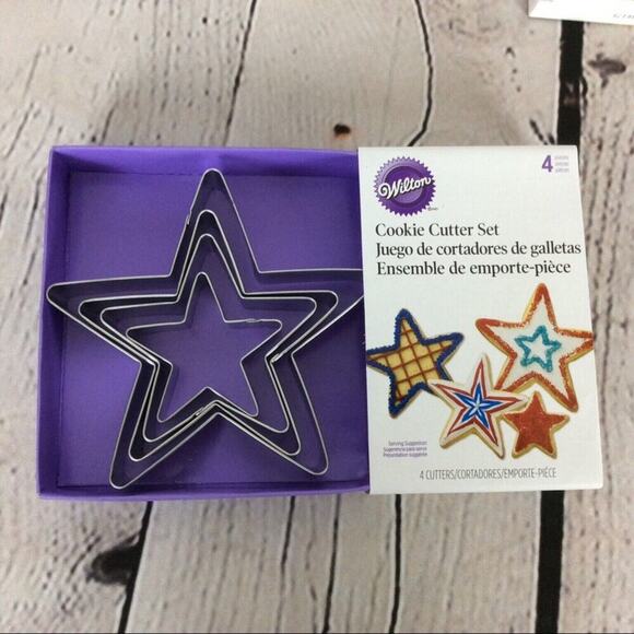 Wilton Cookie Cutters “Holiday Christmas Set” 4~Stars 4~Snowman 5~Edible Markers - Picture 6 of 7